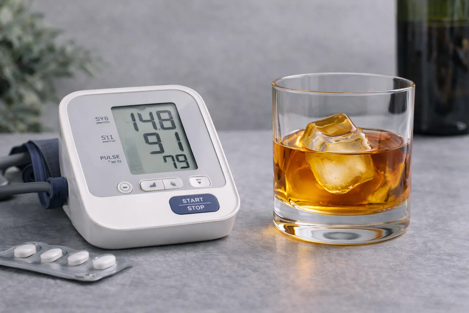 Тонометр и алкоголь